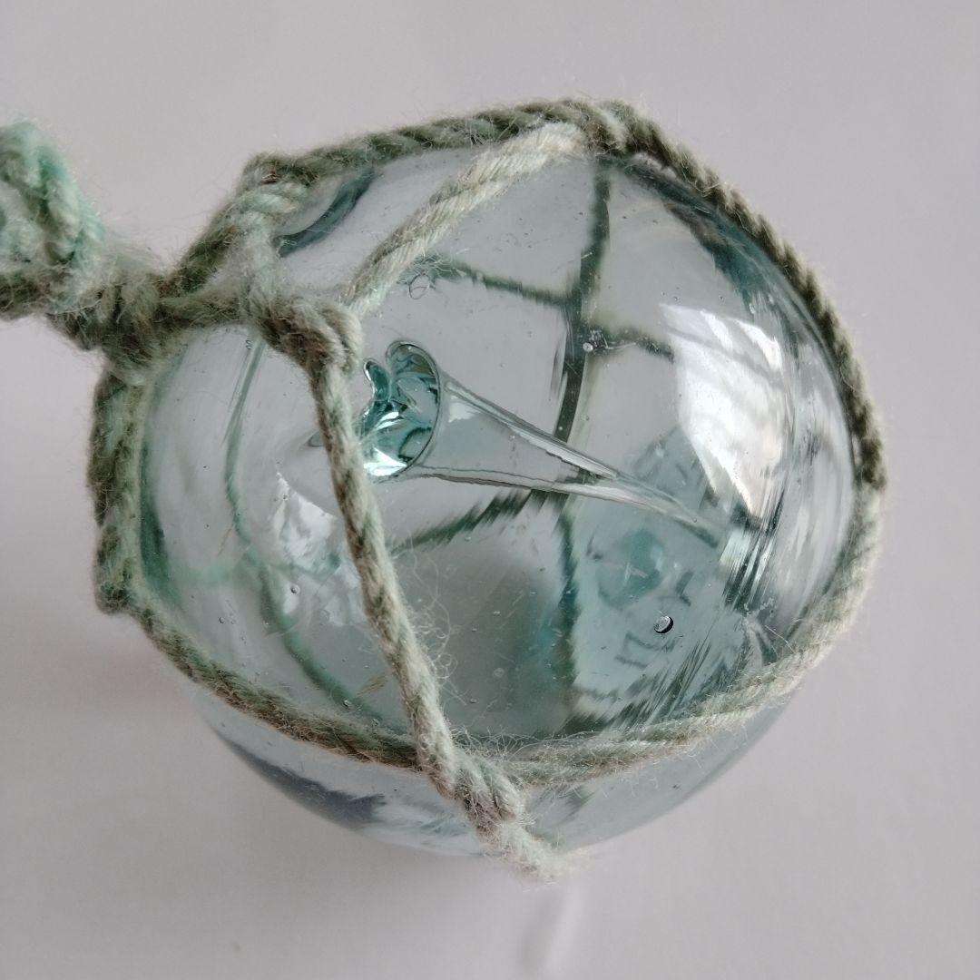 ガラス浮き球　浮き玉　網紐付き　１個