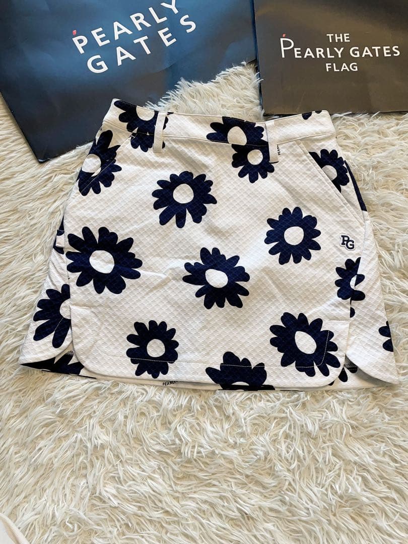 PEARLY GATES アートピケストレッチ スカート サイズ００