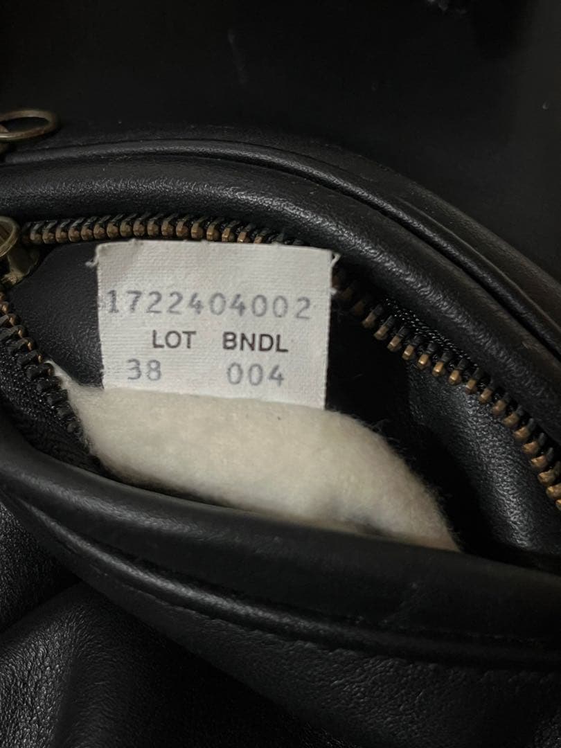 Schott 黒レザーシングルライダースジャケット　ボアライナー付き　38