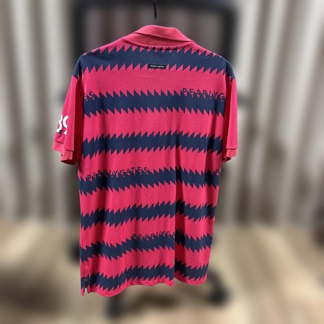 【日本製】パーリーゲイツ ジグザグパターン ポロシャツ