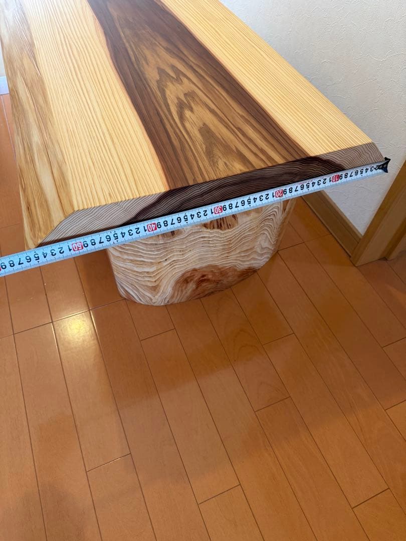天然杉一枚板最高級杢目のテーブル天板のみ　beeswax塗装仕上げ‼️