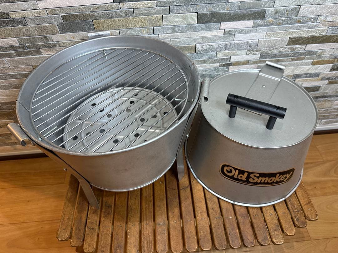 未使用⭐︎ Old Smokey チャコールBBQグリル TEXAS, USA製