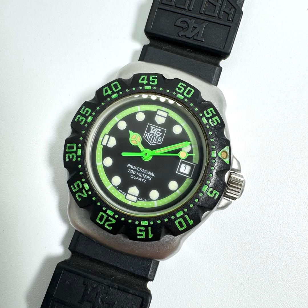 タグホイヤー 腕時計 プロフェッショナル200m 黒文字盤 レディース ラバー