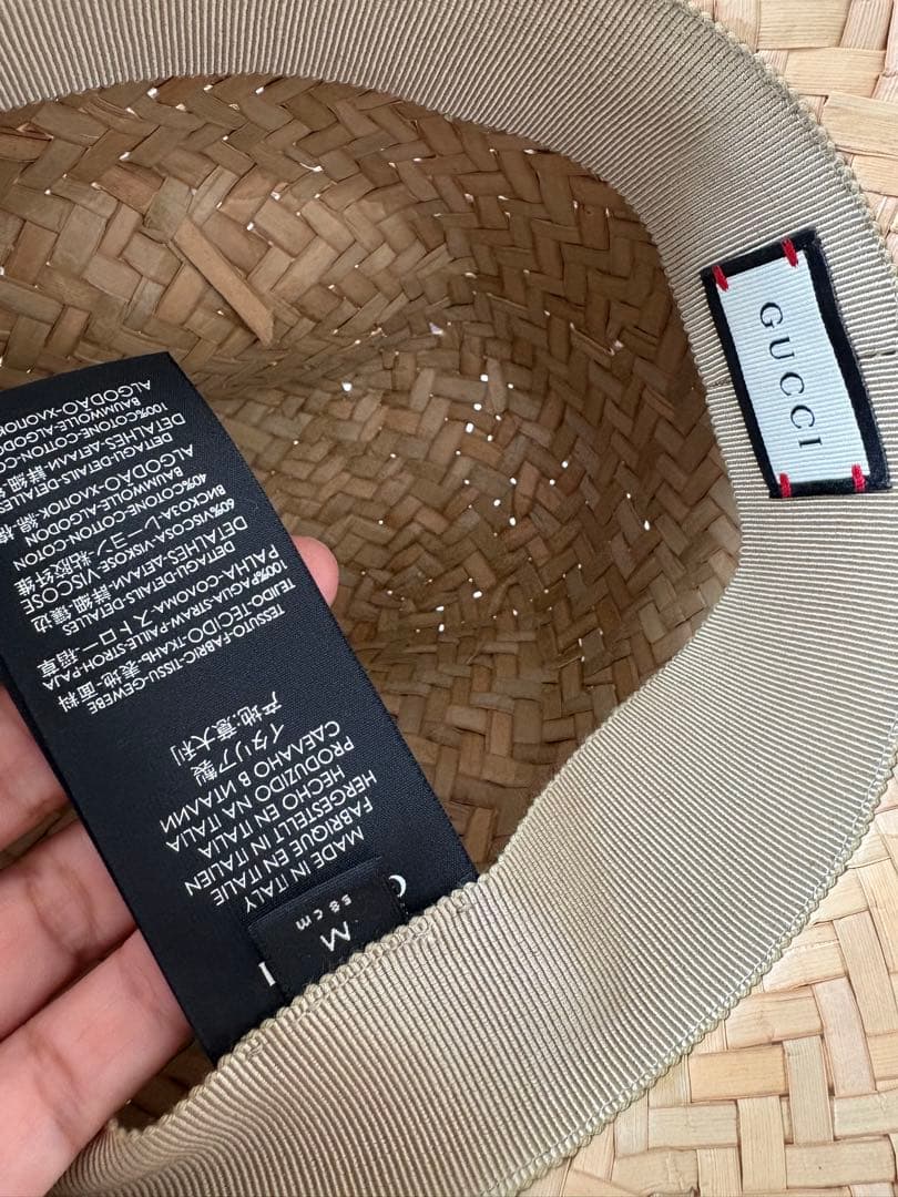 GUCCIラフィアハット新古品サイズMロンハーマン阪急