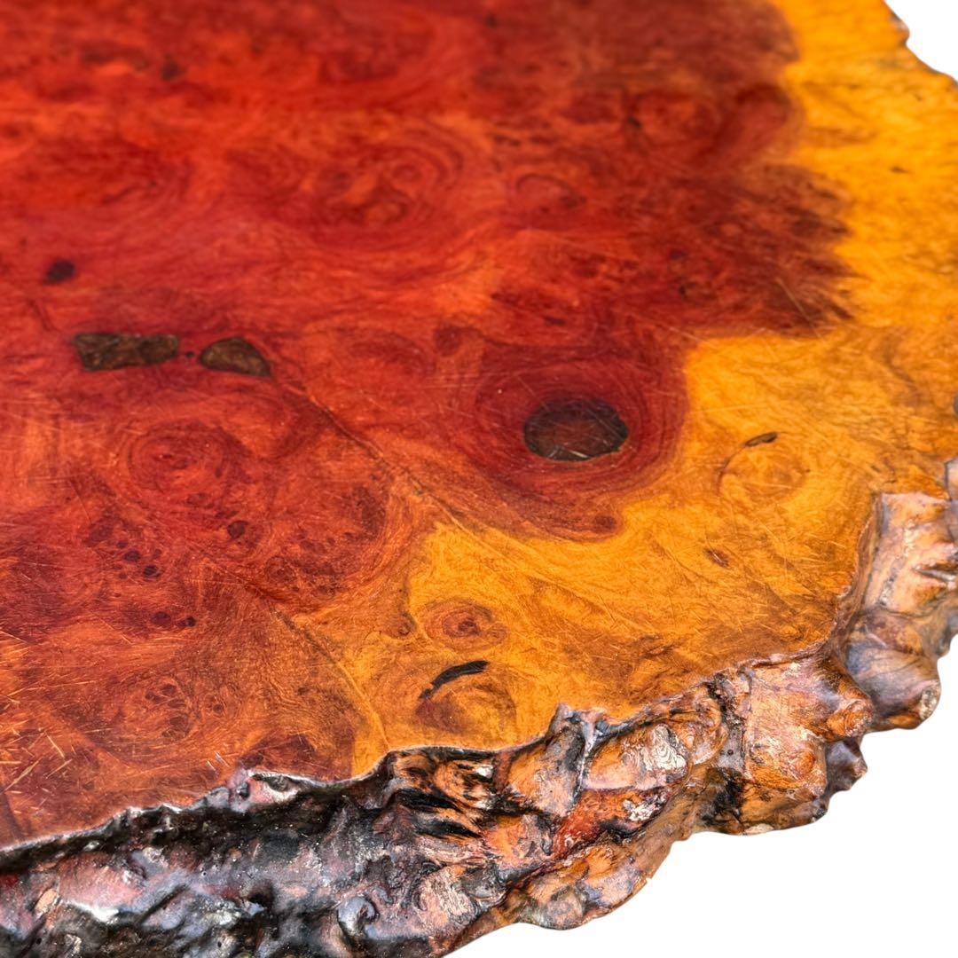 KZ014 花梨材 瘤玉　一枚板　座卓　唐木　ローテー ブル リビングテーブル