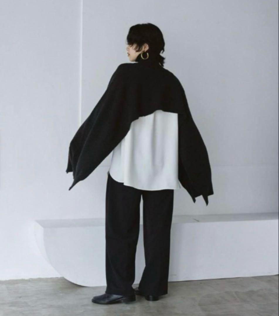 極美品✨️ トゥデイフル タートルネック ニット ストール ラムウール