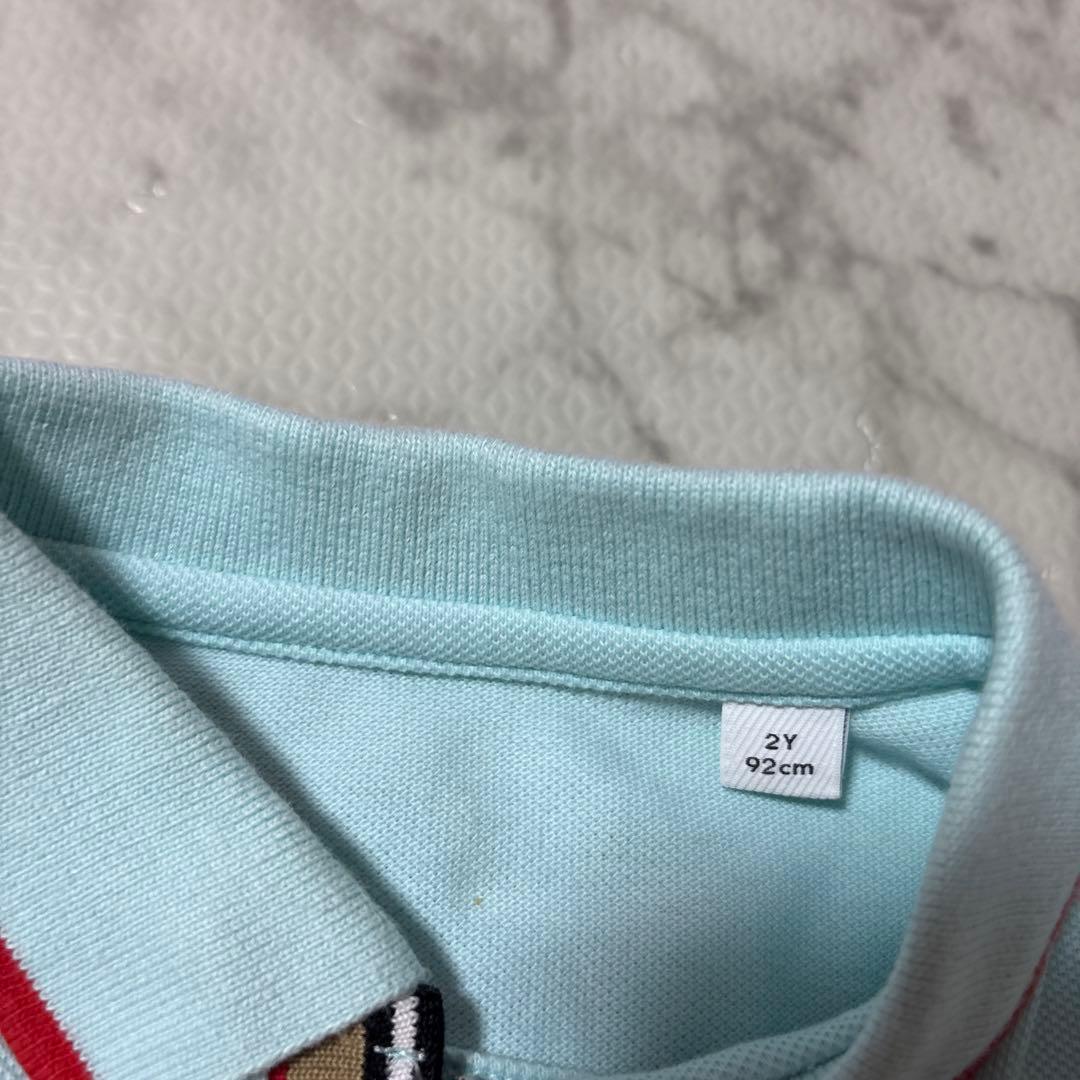 Burberry ポロシャツ 2Y 水色