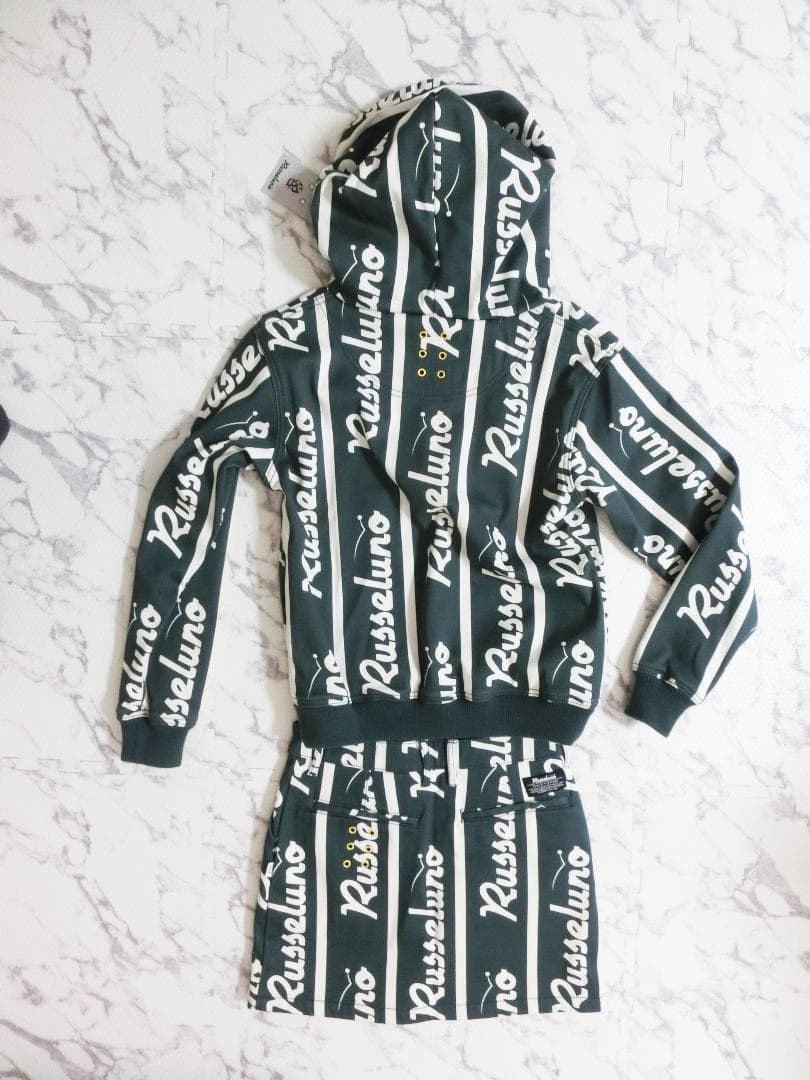 新品 レディース ラッセルノ パーカー スカート セット サイズM相当 グリーン