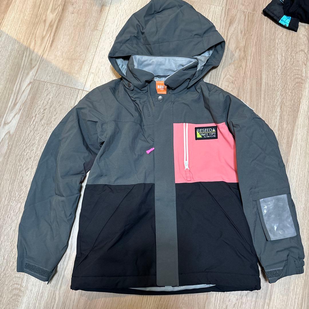 RÉSÉEDA スキーウェアセット140 ピンク　くつ下、ゴーグル、手袋セット