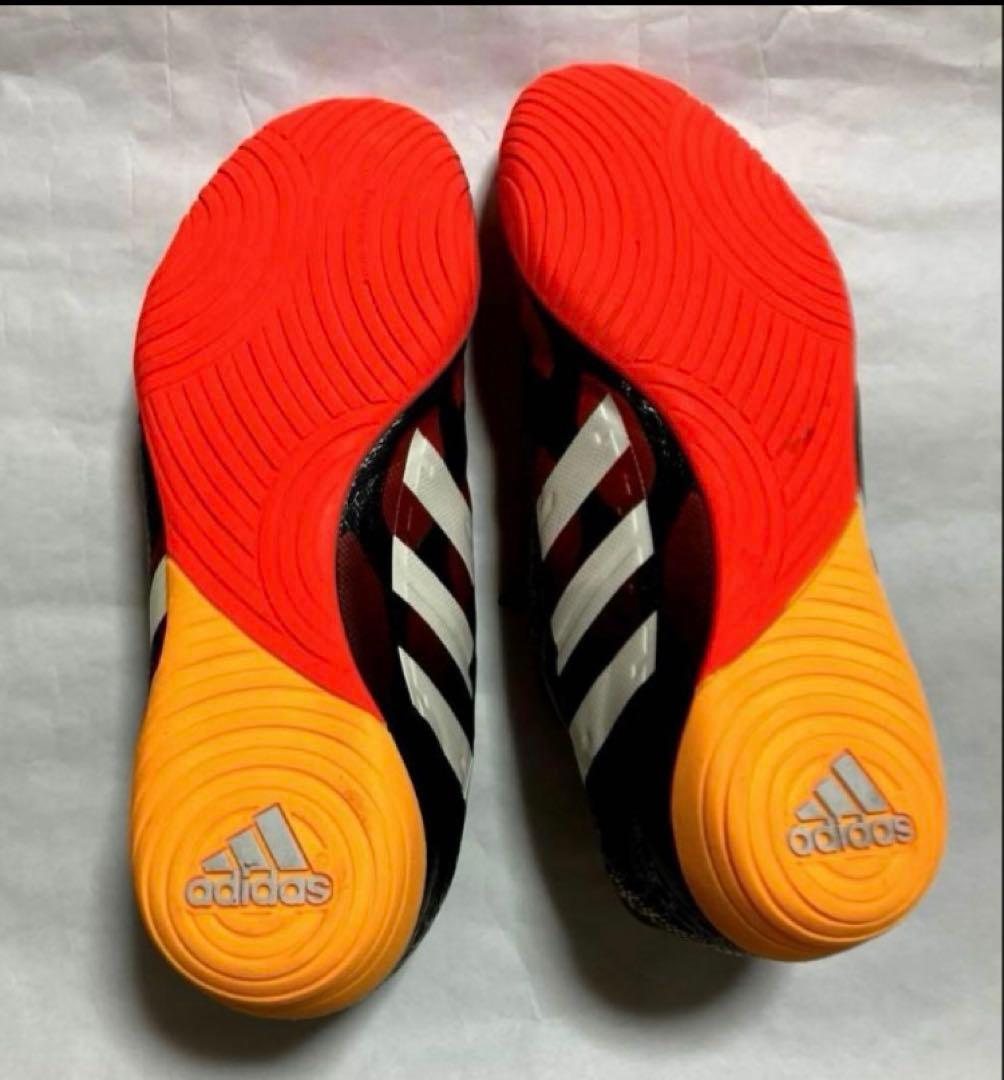 adidas フットサルシューズ　27.0 ブラック✖︎オレンジ　超貴重‼️