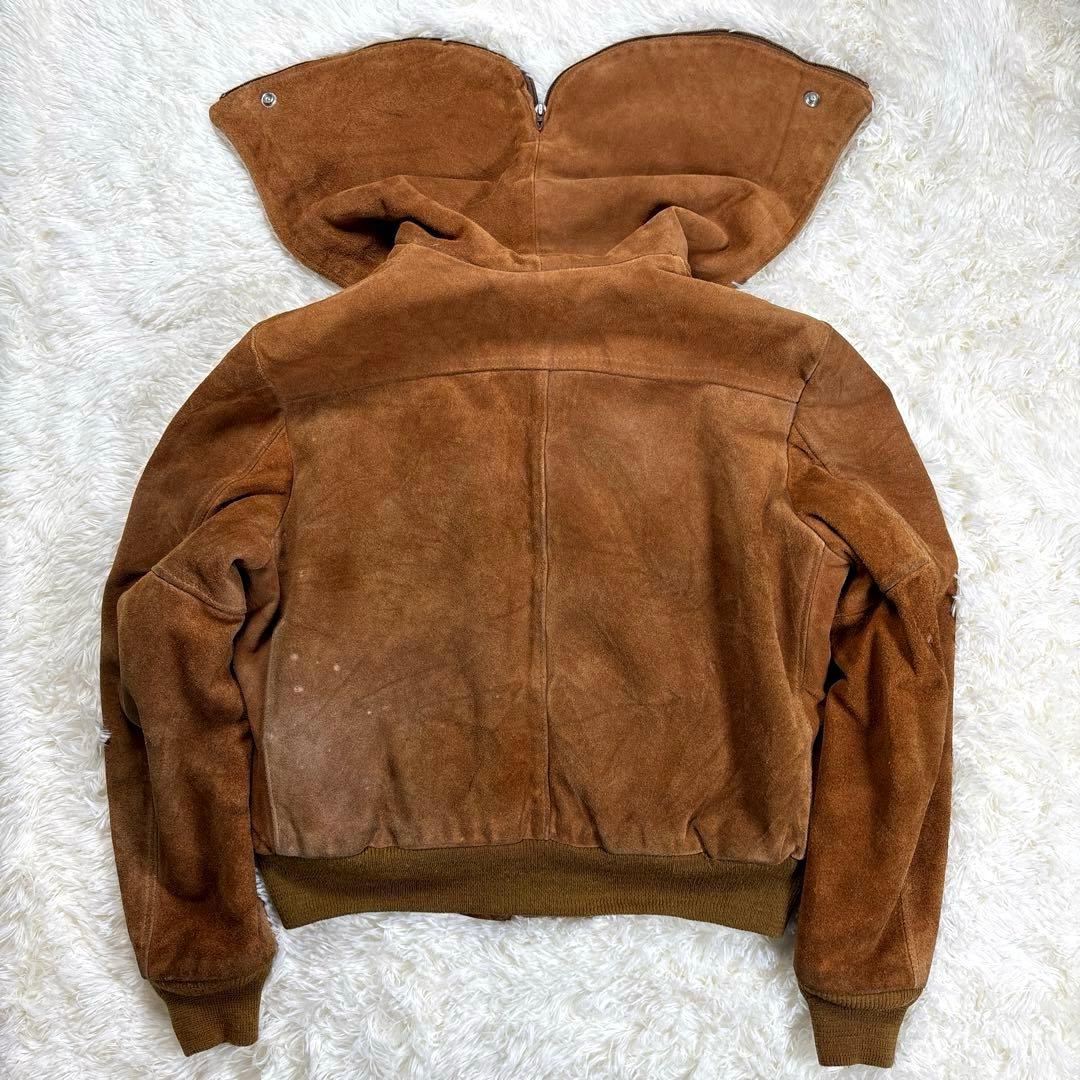 ✨激レア・セーラーフード付き✨ショット　レザージャケット　スウェード　ボア　XL