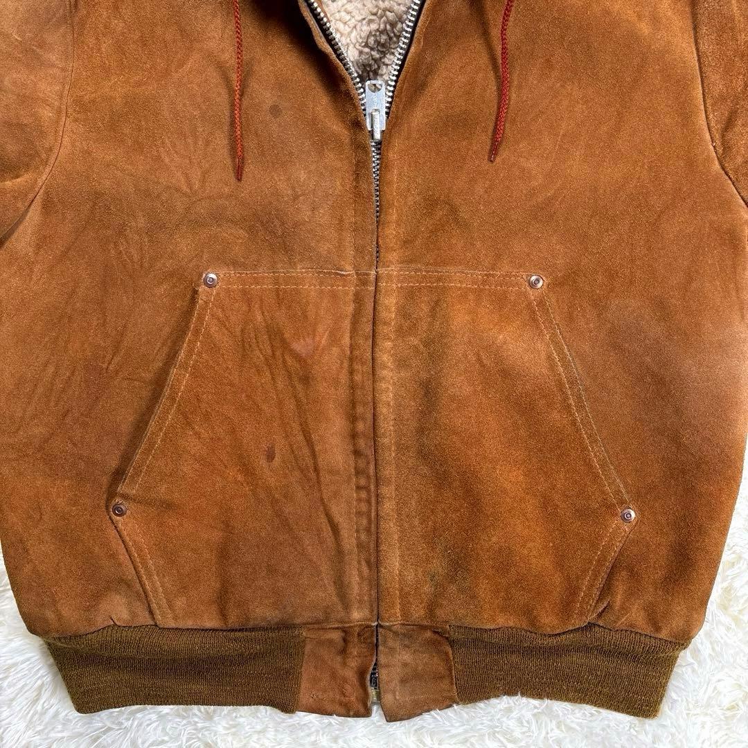 ✨激レア・セーラーフード付き✨ショット　レザージャケット　スウェード　ボア　XL