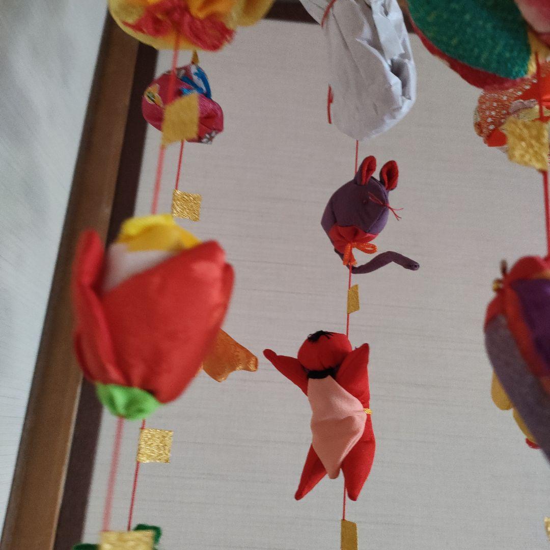 ひな祭り 吊るし飾り　吊るし雛(全長80cm輪っか〜70cm)　　未使用品