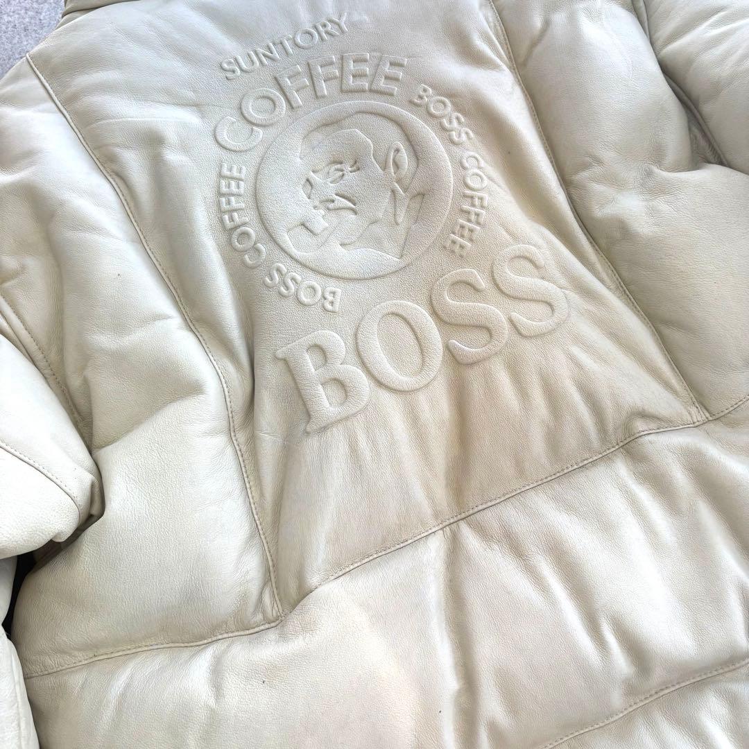r*6様 非売品★BOSSジャン ボスジャン サントリー レザー ダウンジャケッ