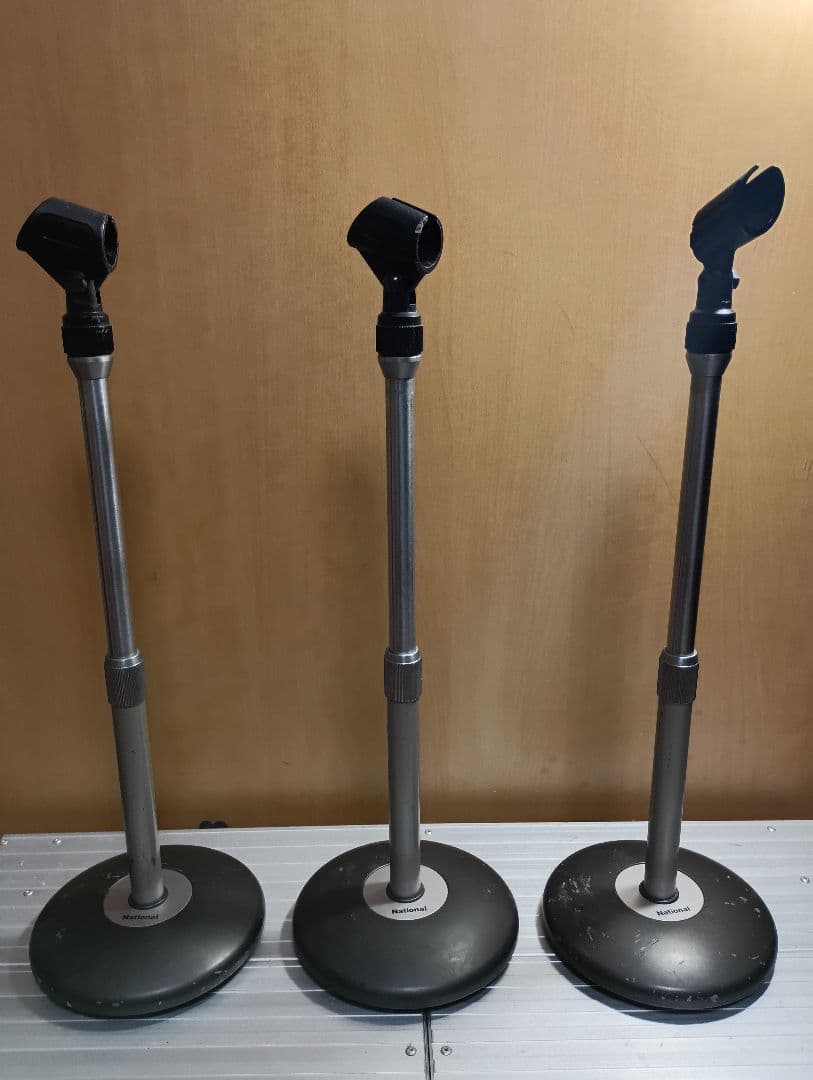 ３個　卓上　マイクスタンド ナショナル WN-172　アルミダイキャスト 日本製