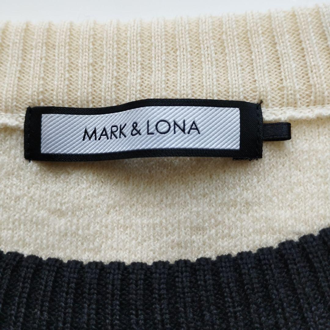極美品　マークアンドロナ 近年 XLサイズ　バイカラー クルーネック　セーター