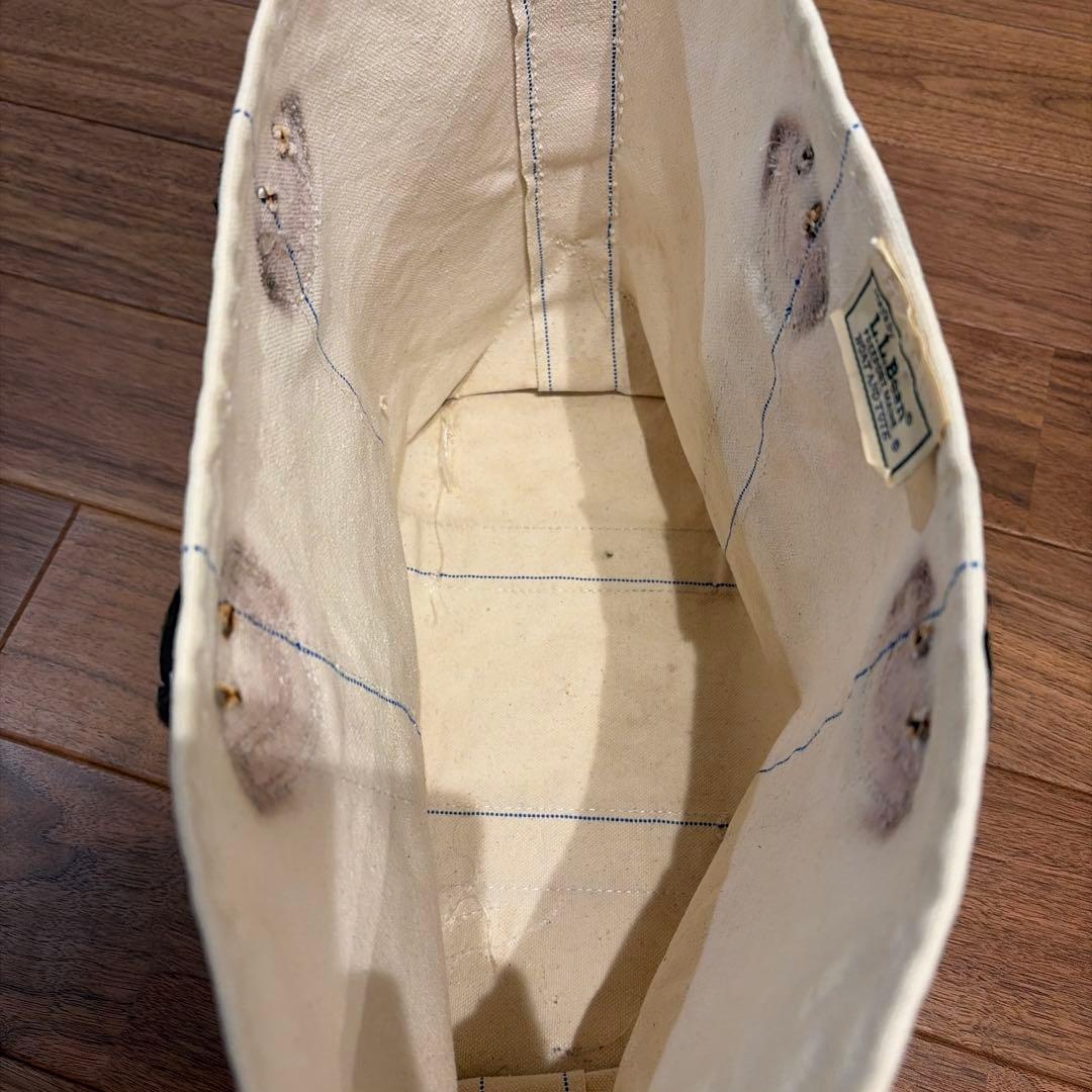 最終値下げヴィンテージL.L.bean ビーントートネイビーレザーハンドル　M