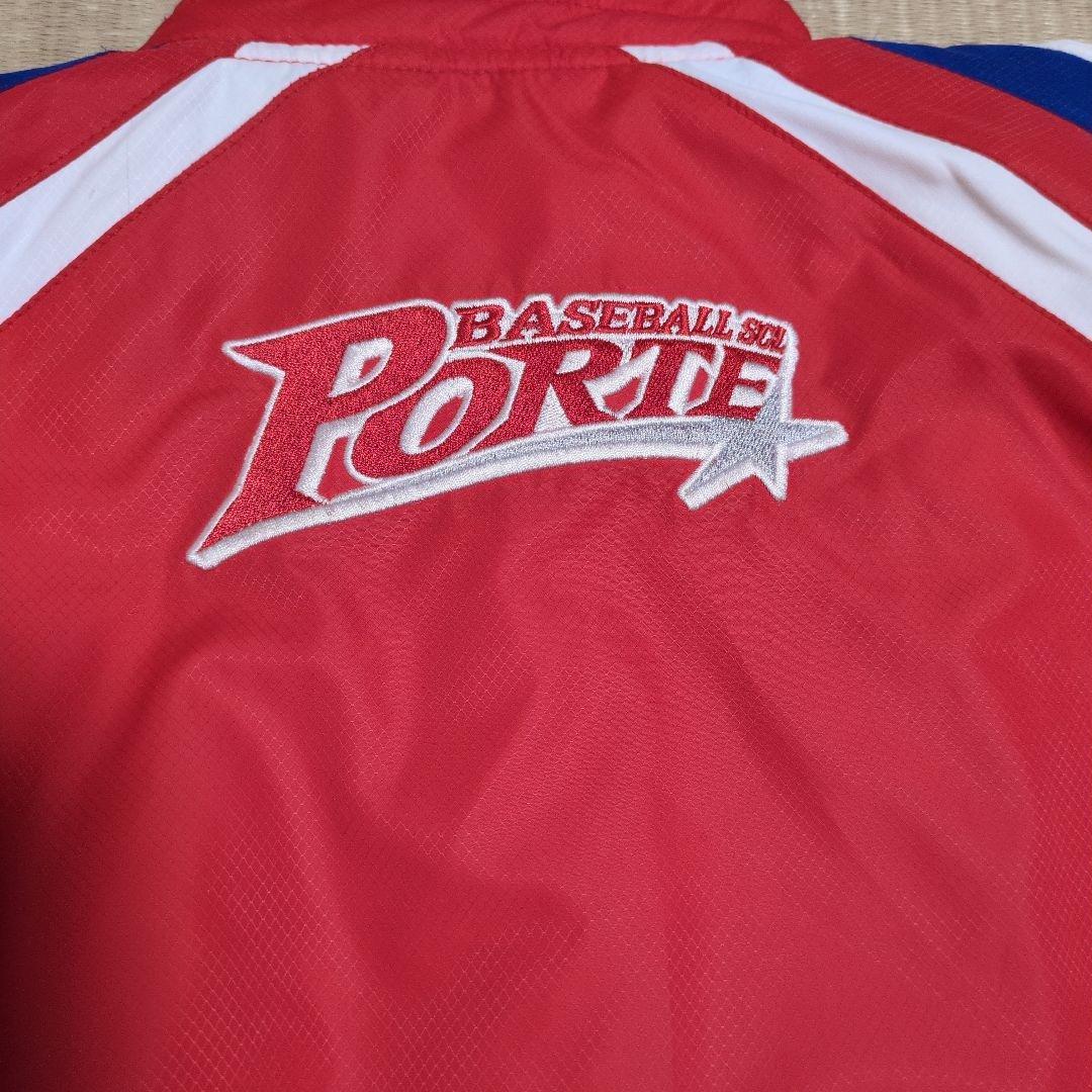 Mizuno 赤白ジャケット ボタン式 ポルテ　グランドコート JS