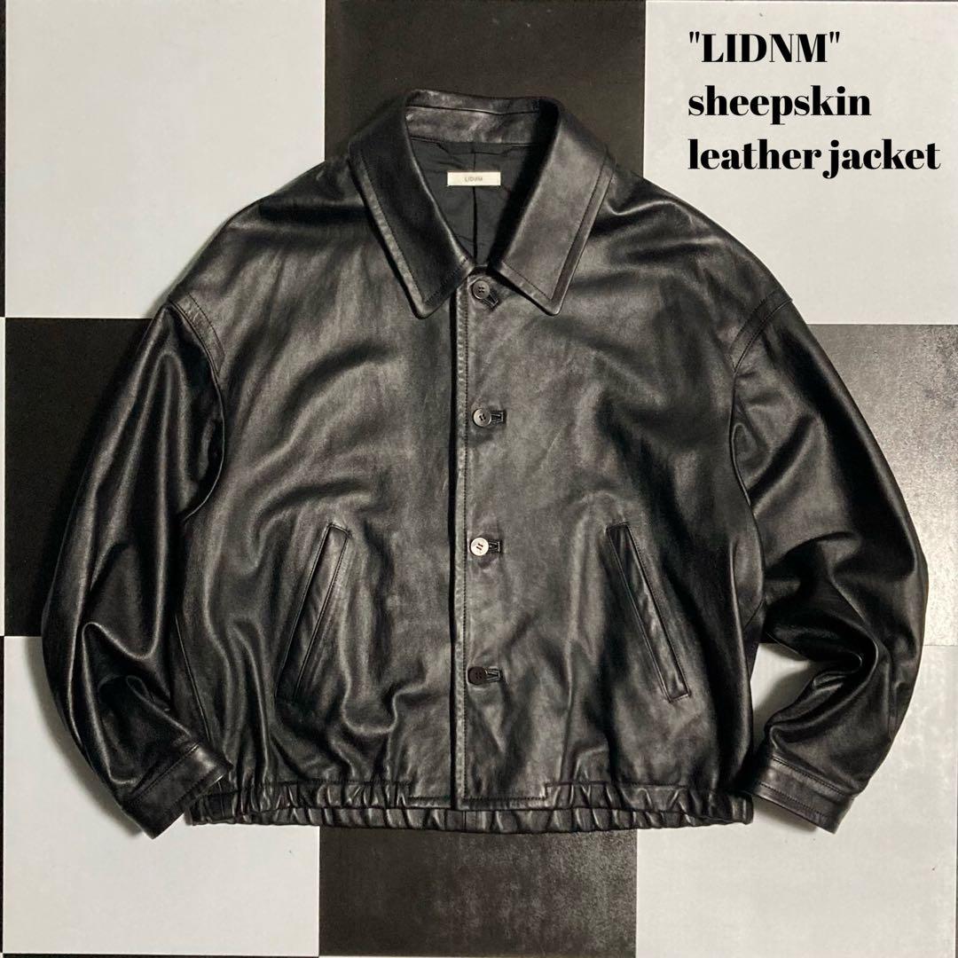 y*4様 LIDNM シープスキン レザージャケット ブラック