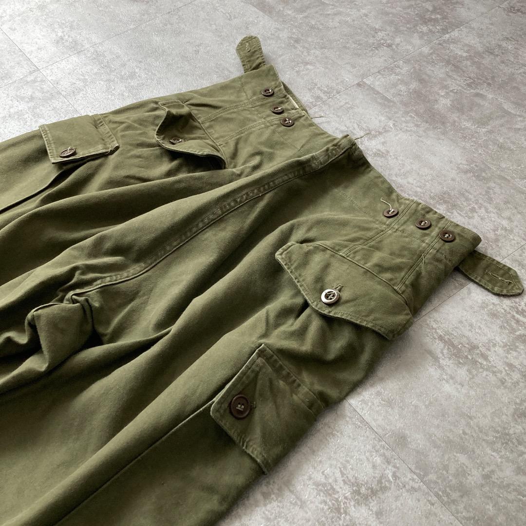50s オランダ軍 実物 ダブルフェイス カーゴパンツ ボタンフライ