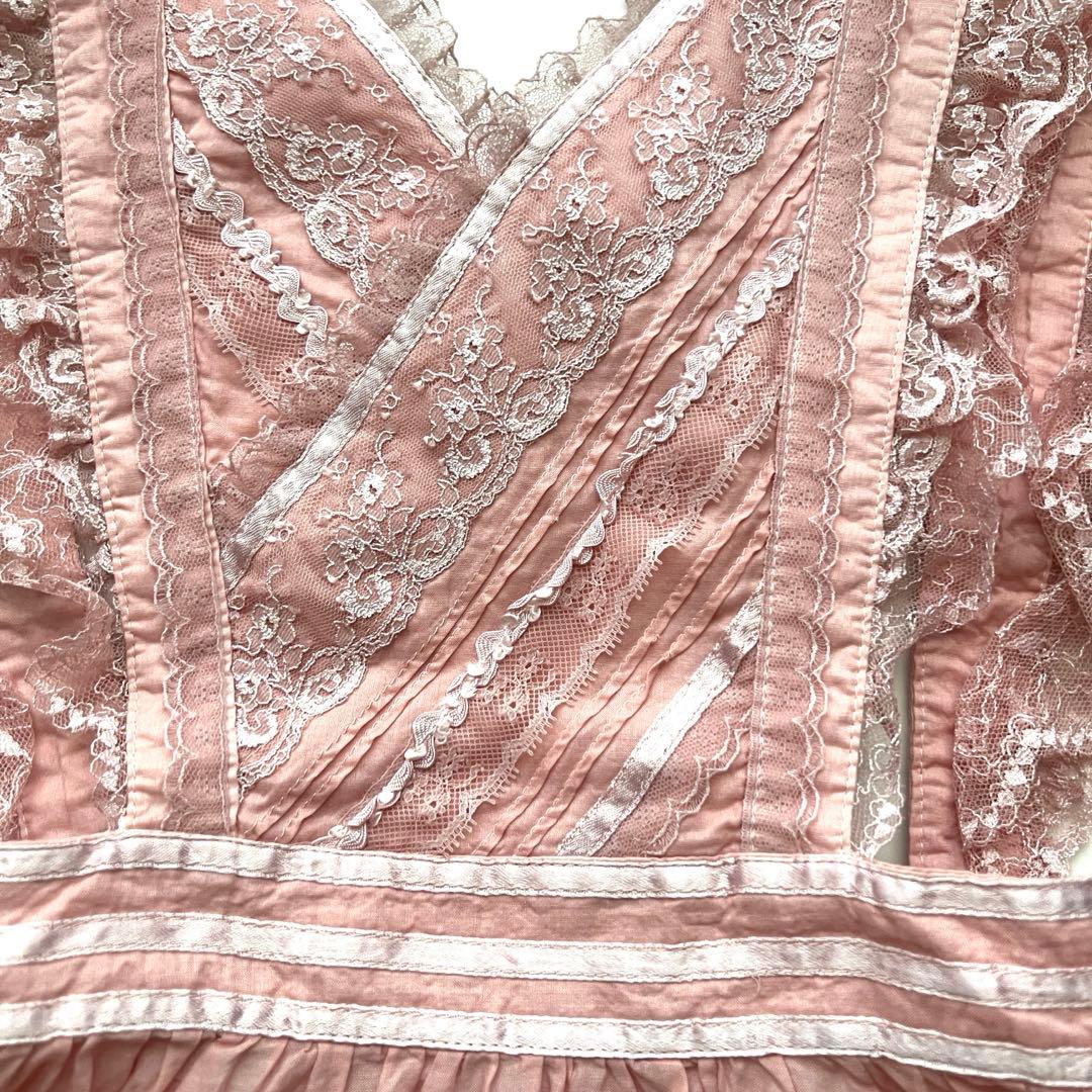 未使用✳︎希少 non non dorl フリルエプロン ピンク レース