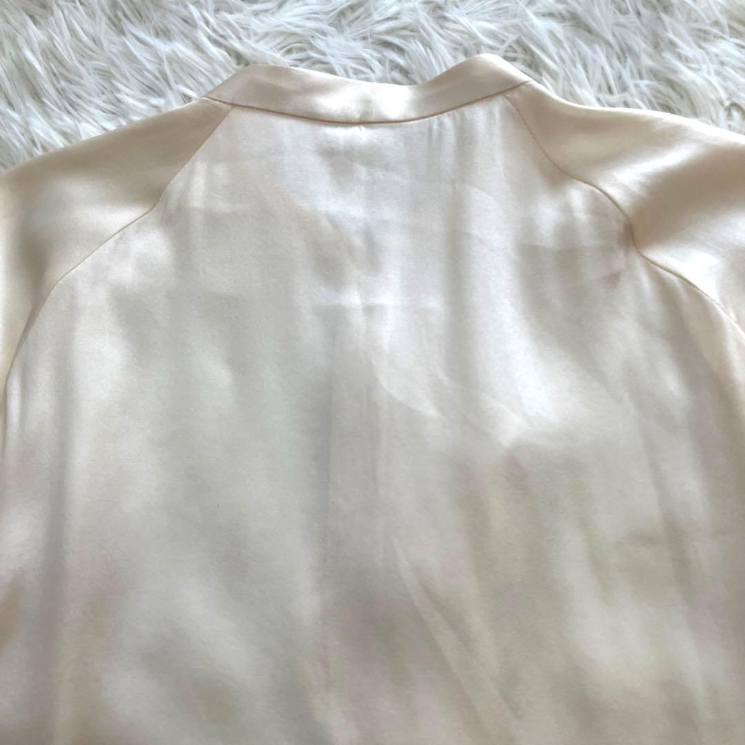 トゥモローランドコレクション ウォッシャブル シルクサテン ボウタイブラウス