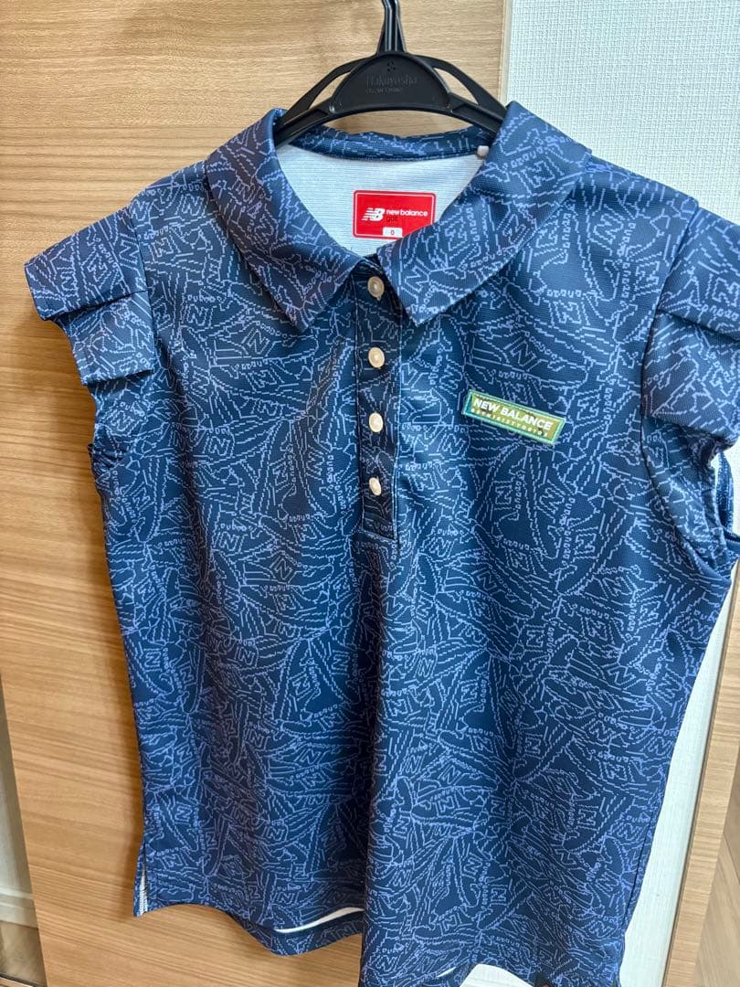 【美品】NEW BALANCE GOLF 半袖ポロシャツ ネイビー サイズ0