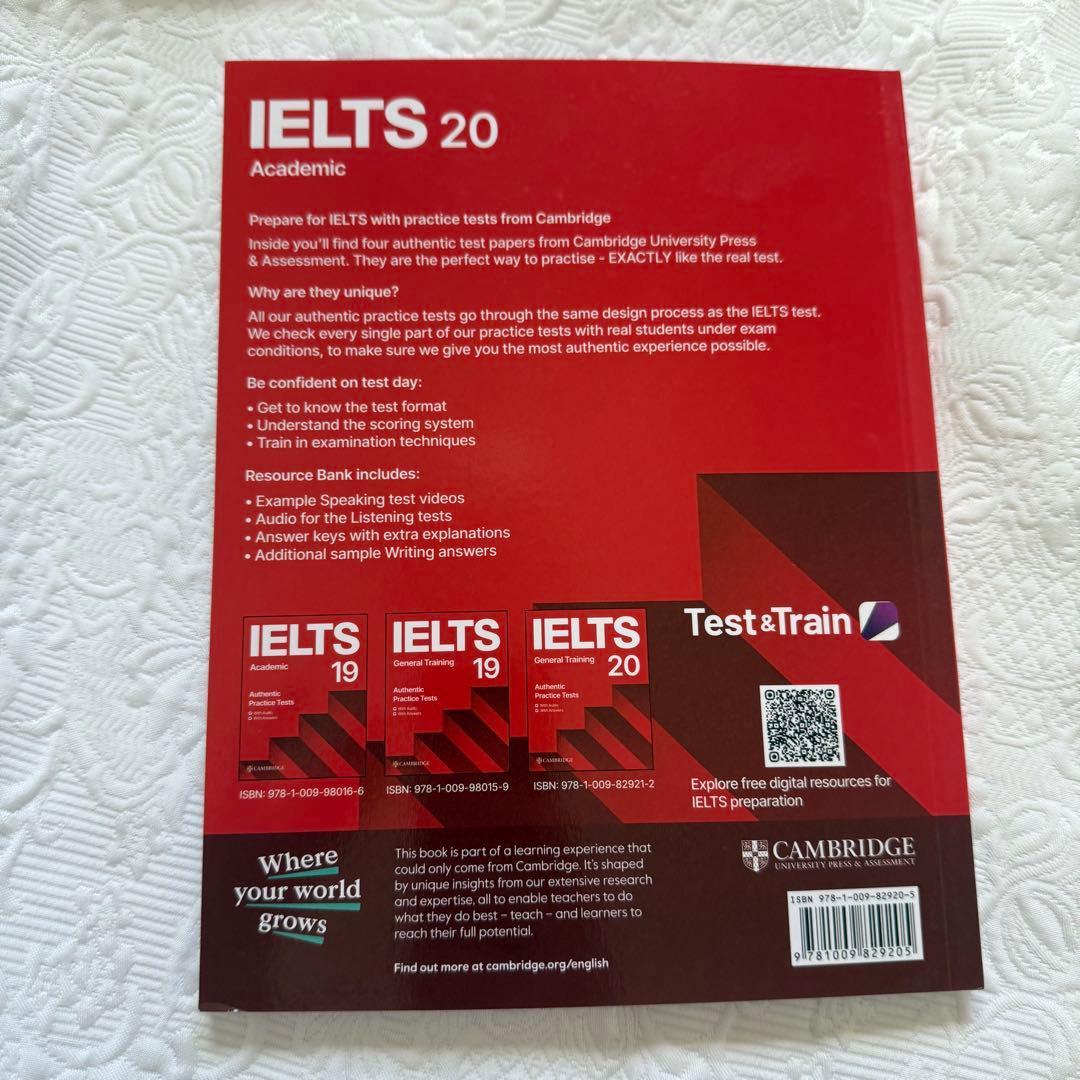【新品未使用】IELTS公式問題集 17&18&19&20 セット
