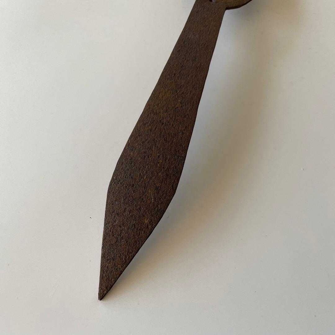 希少 神社 寺 古鉄 金具 約54cm 古道具 鉄製 祭具 オブジェ 民藝 骨董