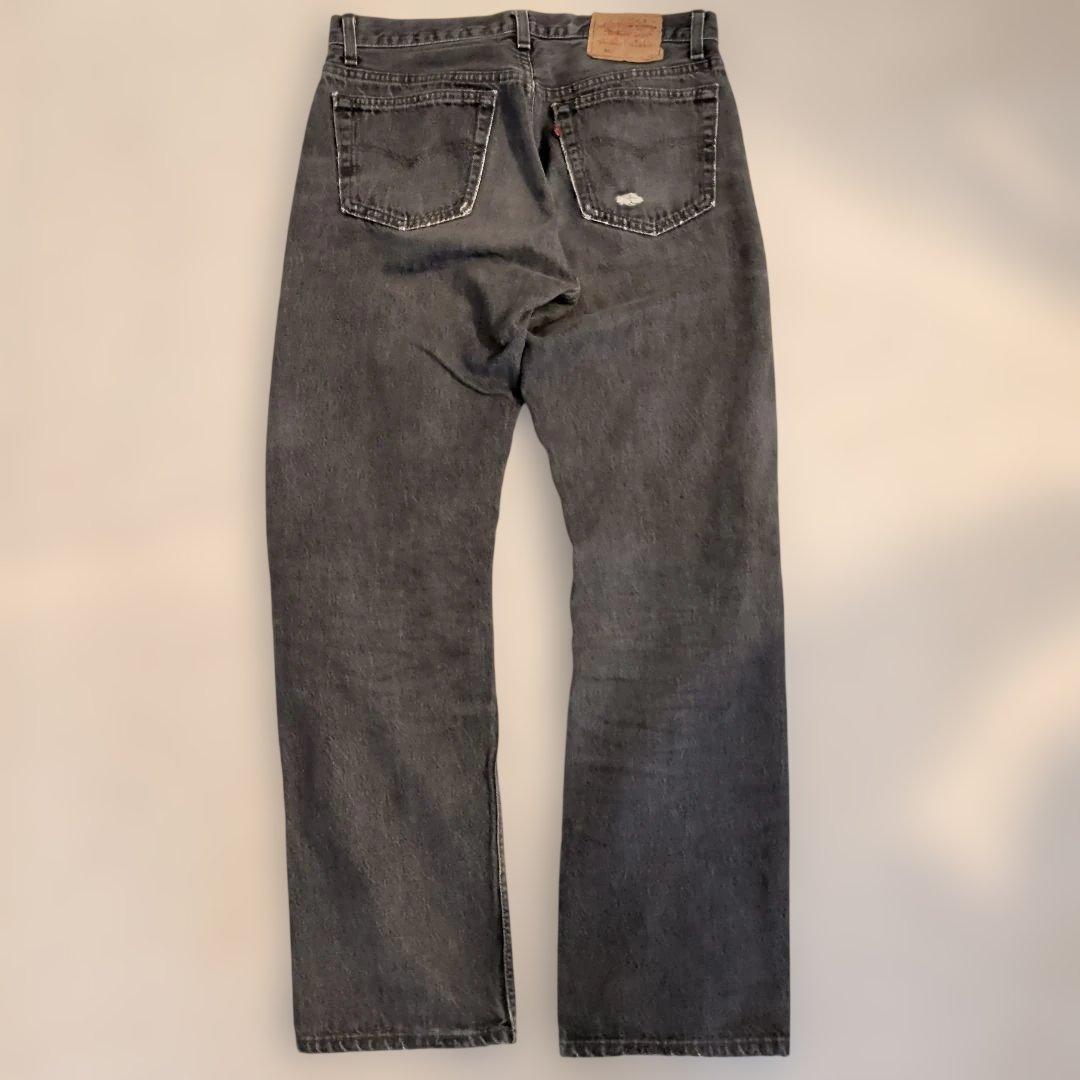 s*様 Levis 先染め ブラックデニム W32L30