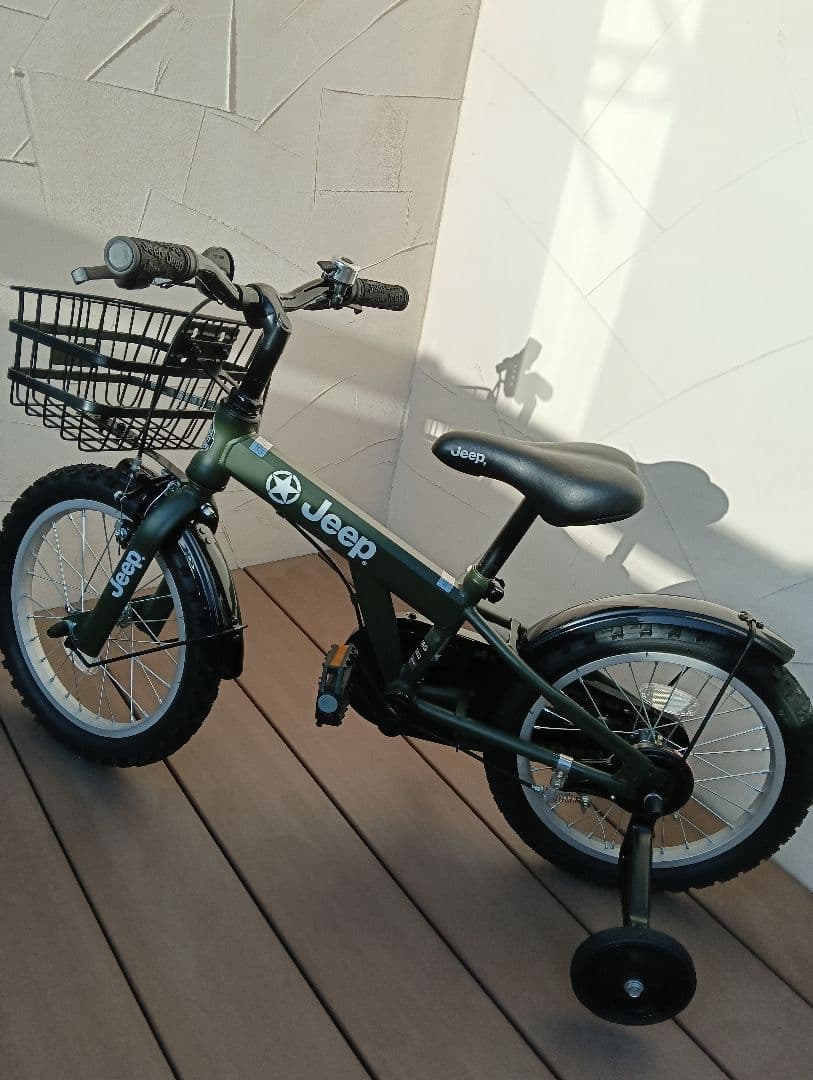 【美品】Jeep 幼児用自転車 オリーブグリーン