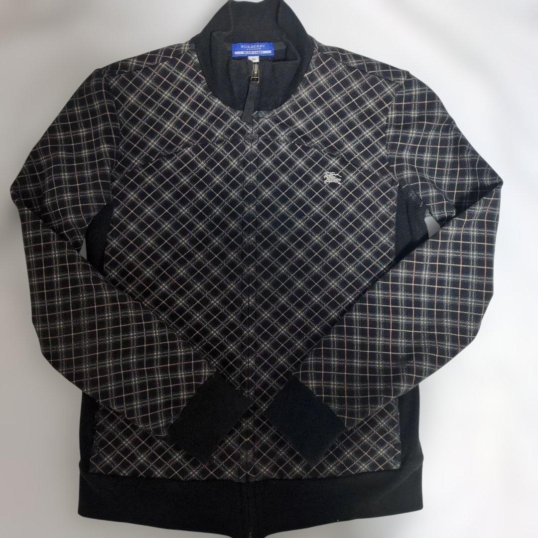 バーバリーブルーレーベル　ホースロゴ　チェックパーカー　38　三陽商会