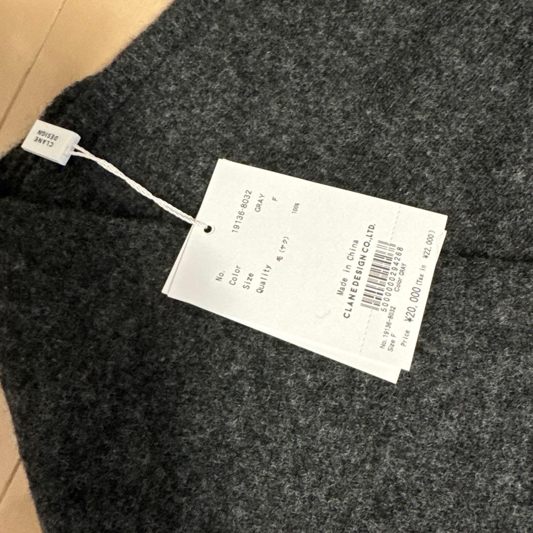 新品タグ付きclane yak knit stole グレー