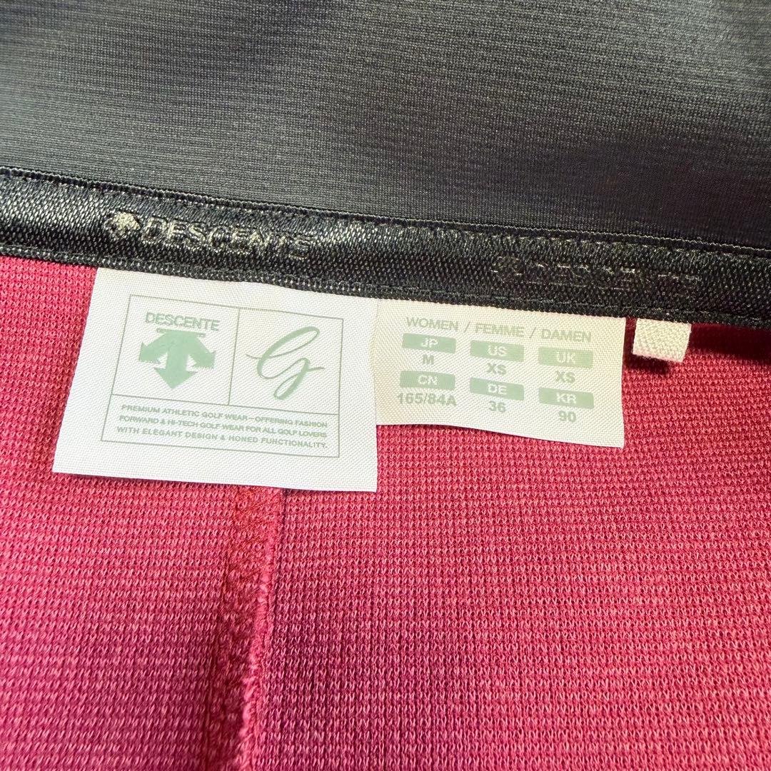 【デサントゴルフ】美品 ジップジャケット ボルドー Mサイズ レディース