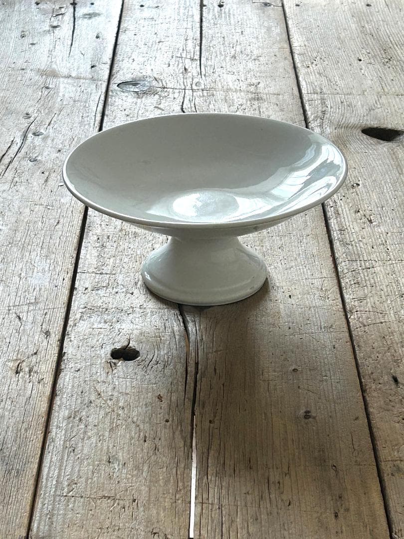 フランスアンティーク　陶磁器製　コンポティエ　コンポート　プレート　19世紀