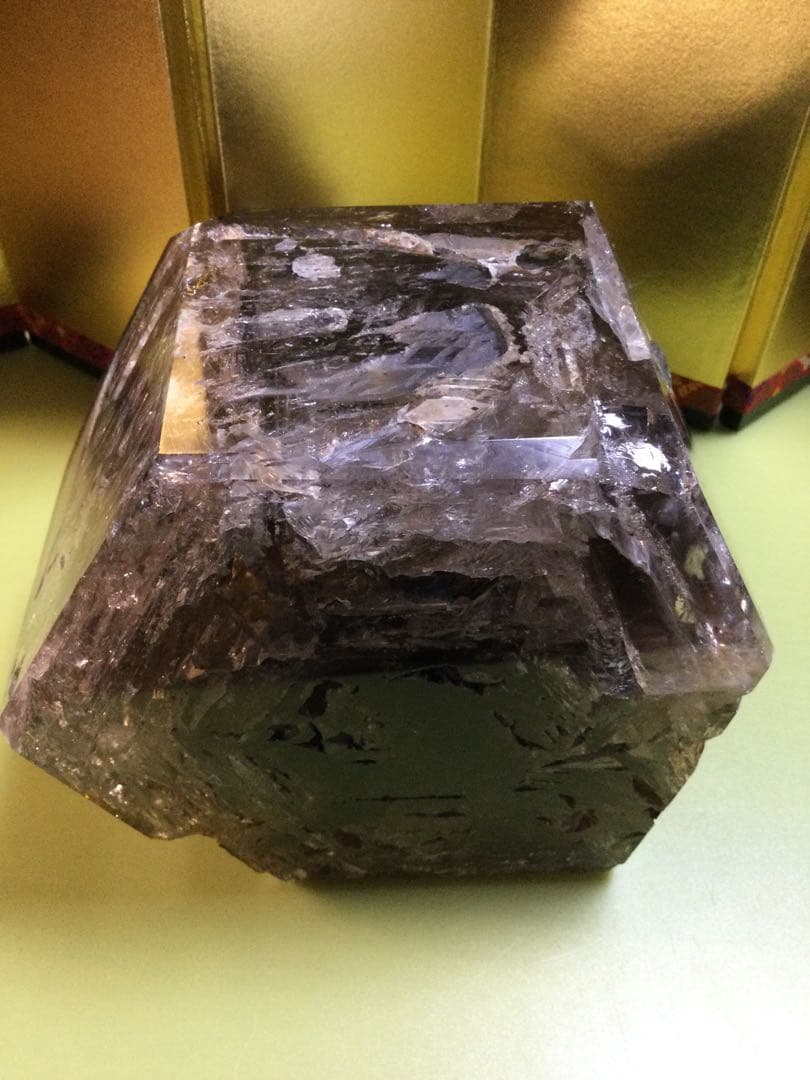 モリオン虹入りスーパーファントム、激レア、極上品モリオン原石　観賞石