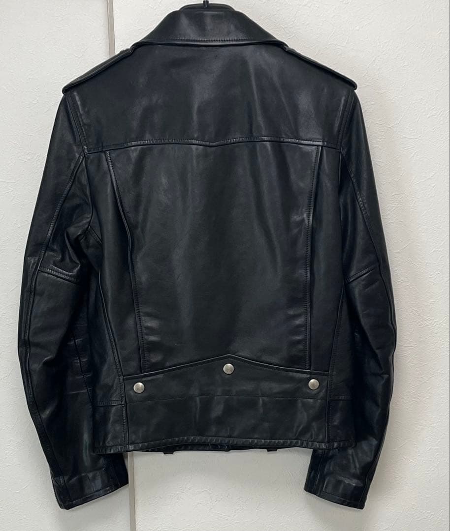 希少スムースカーフスキン16AW サンローランパリ L01 レザーライダース