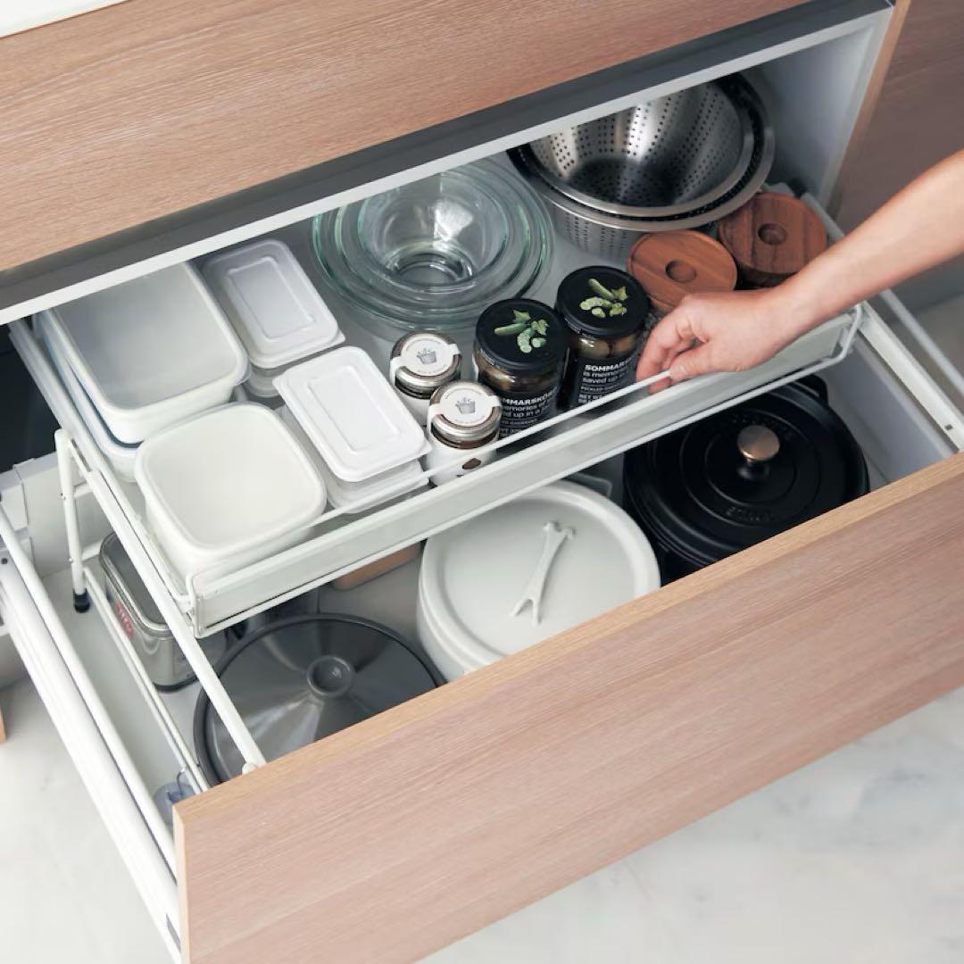 【訳あり】 BELLEMAISON ベルメゾン キッチン引き出し用スライドラック