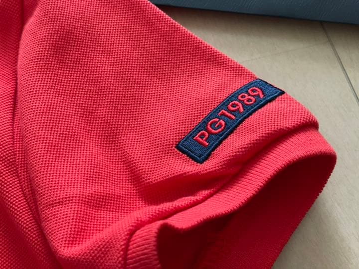 パーリーゲイツ×スヌーピー 鹿の子ポロシャツ　レッド　サイズ0