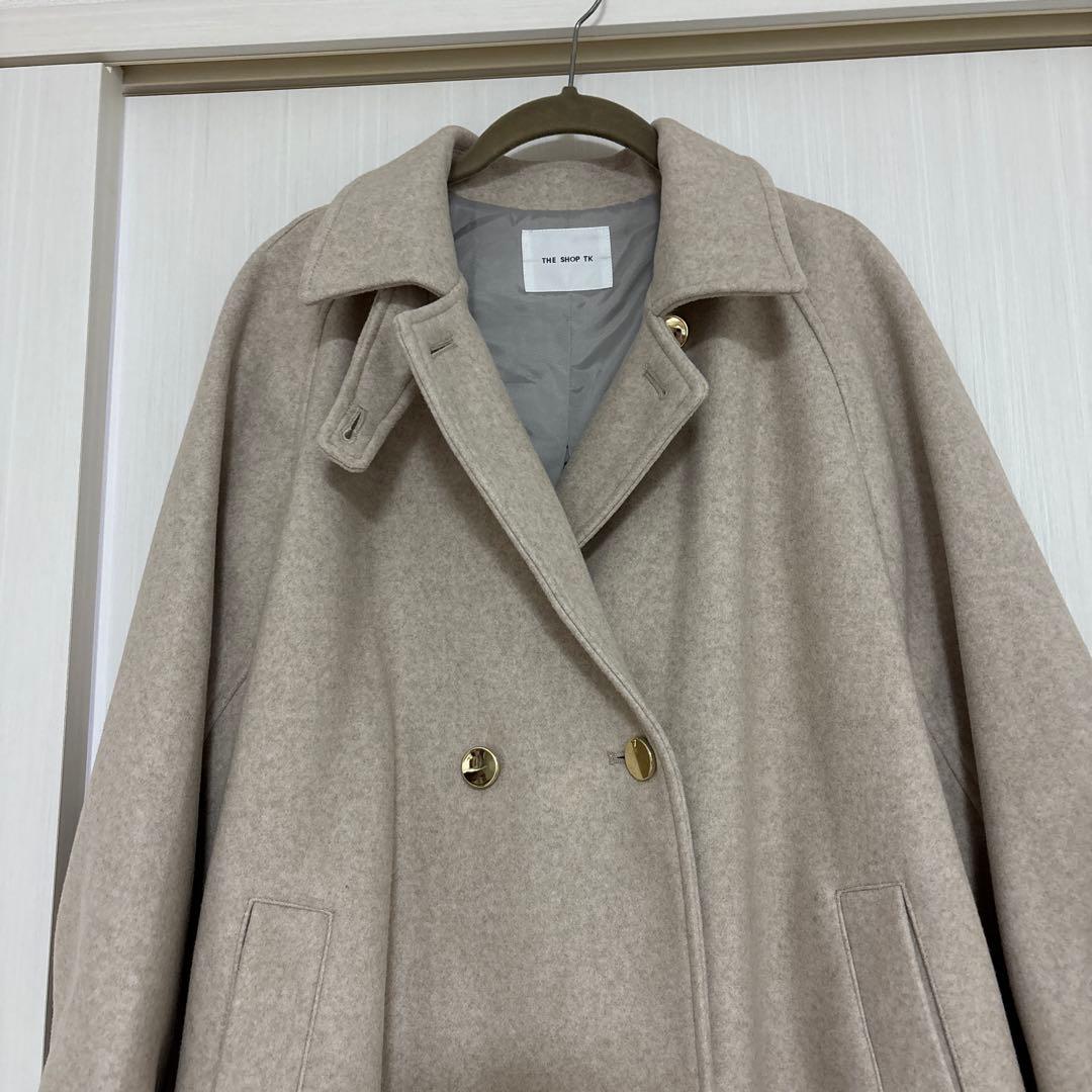 ポンチョ風　コート　アウター　レディース