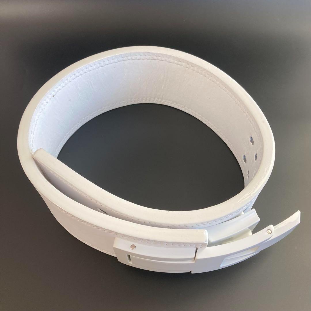 新品 パワーベルト レバーアクション Lサイズ ワンタッチ可変式 オールホワイト