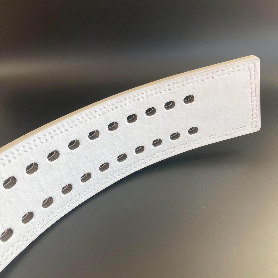 新品 パワーベルト レバーアクション Lサイズ ワンタッチ可変式 オールホワイト