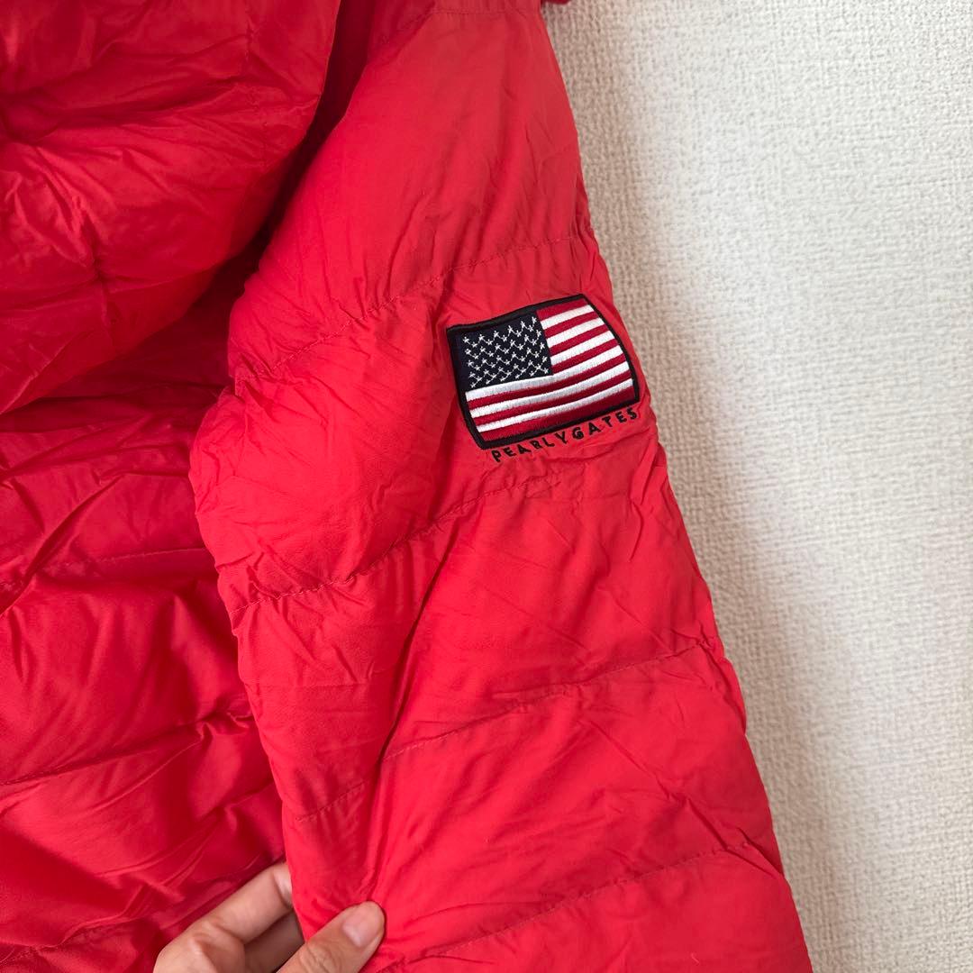 レッド ダウンジャケット 2WAY パーリーゲイツ