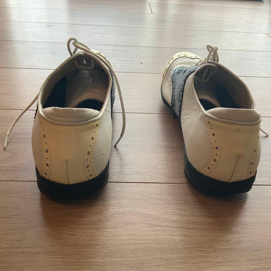 LANVIN SPORT ゴルフシューズ　ホワイト/ブルー　メンズ