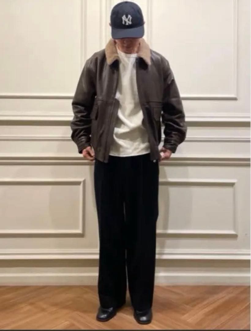 JOURNAL STANDARD ラムレザー ヴィンテージ ボアブルゾン