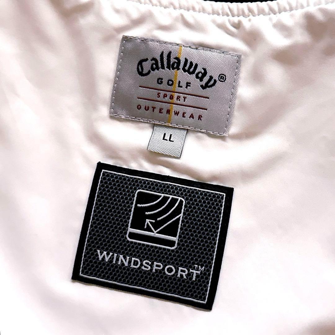 【キャロウェイ】メッシュ ライニング Vネック ナイロン ベスト ゴルフLL 白