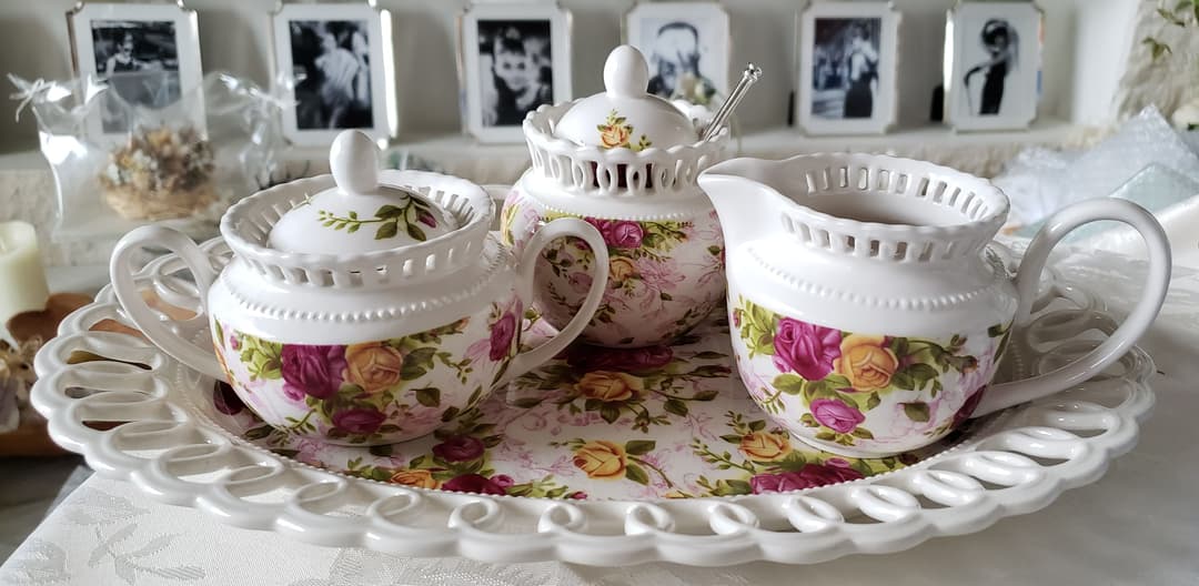 ロイヤルアルバート オールドカントリーローズ ピアス オーバルプレート トレイ