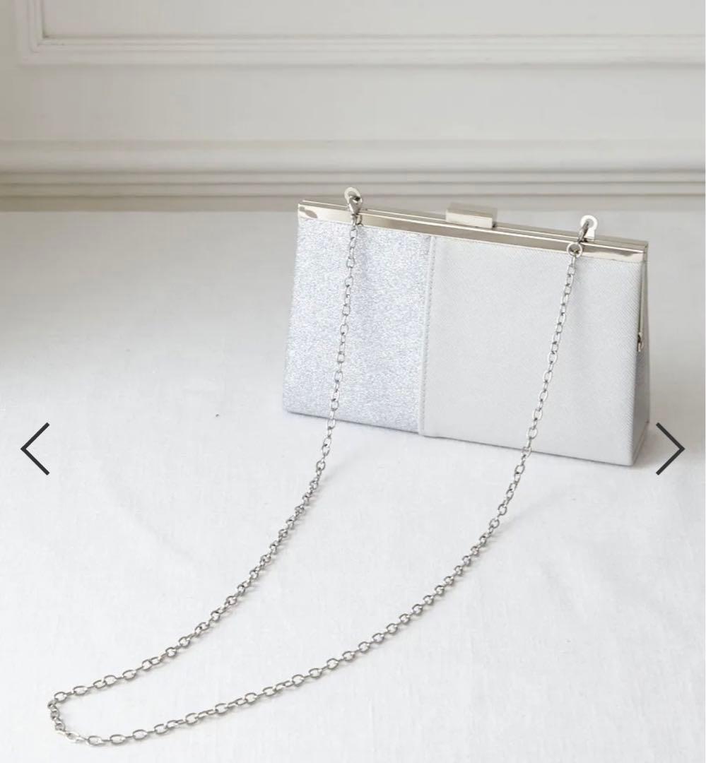 AIMERシルバークラッチバッグ パーティーバッグ