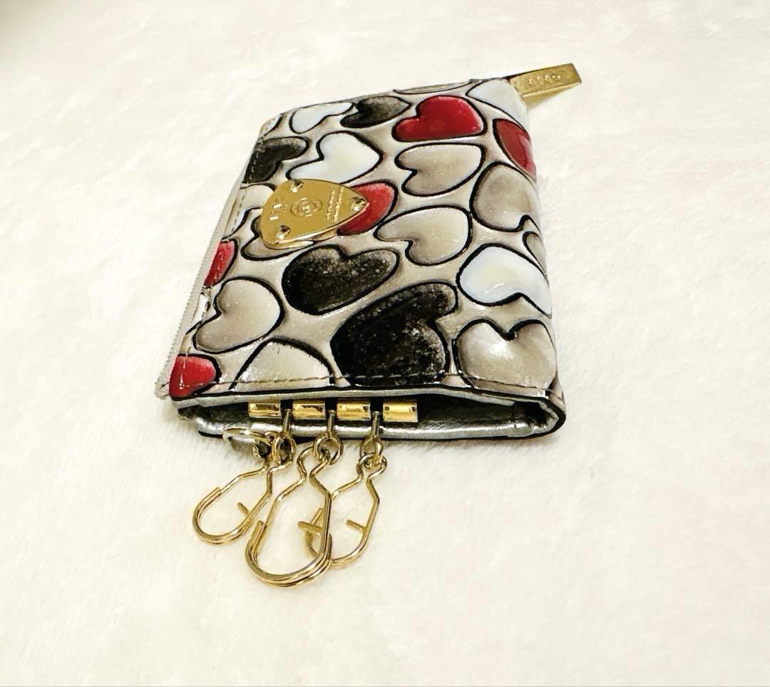 ATAO ベル プラチナグラス ハート ミニ財布 キーケース ハッピーヴィトロ