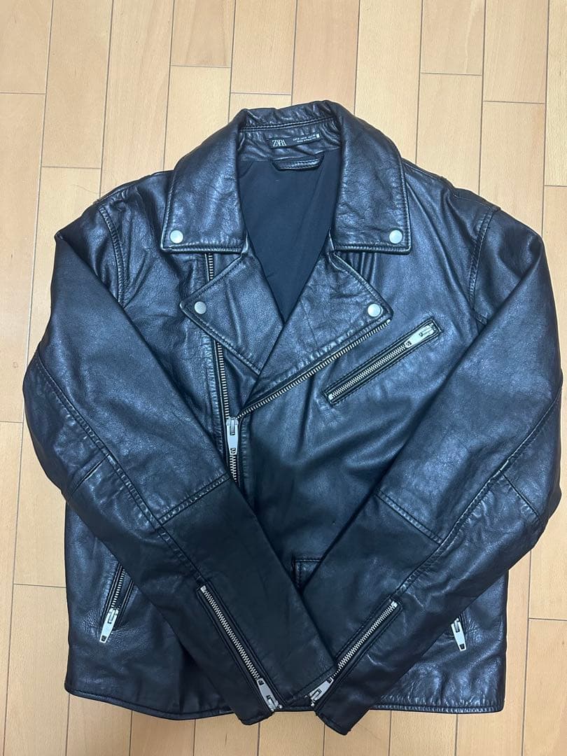 【本革】ZARA リアルレザー ライダースジャケット